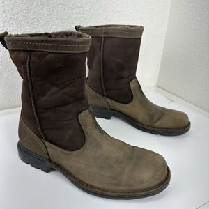 UGG Men's 12 Hartsville Boots Brown Leather Suede Waterproof Sheepskin 5626